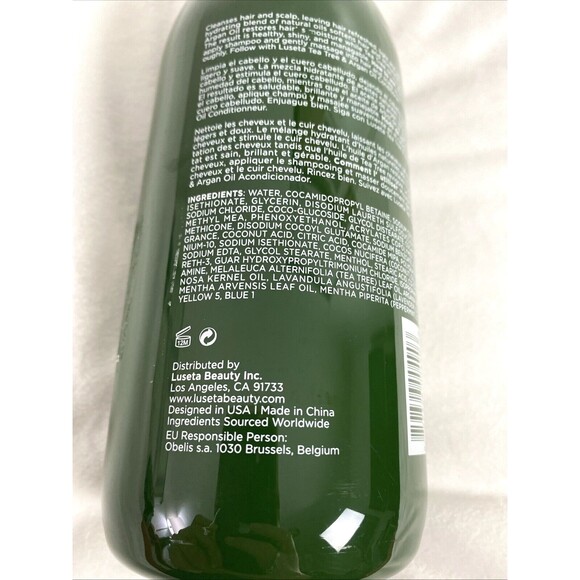 LUSETA Tea Tree & Argan Oil Shampoo Clarify Repair Formula Damage Oily Hair 33.8 - Picture 6 of 10
